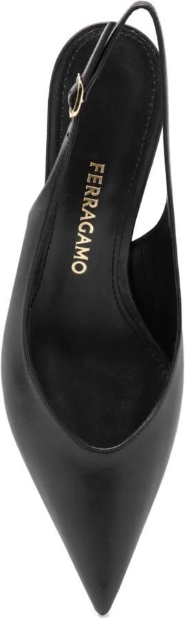 Ferragamo Slingback pumps met S-vormige hak Zwart - Foto 5