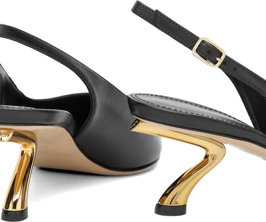 Ferragamo Slingback pumps met S-vormige hak Zwart - Foto 2