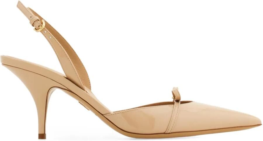 Ferragamo Slingback pumps met strik Beige