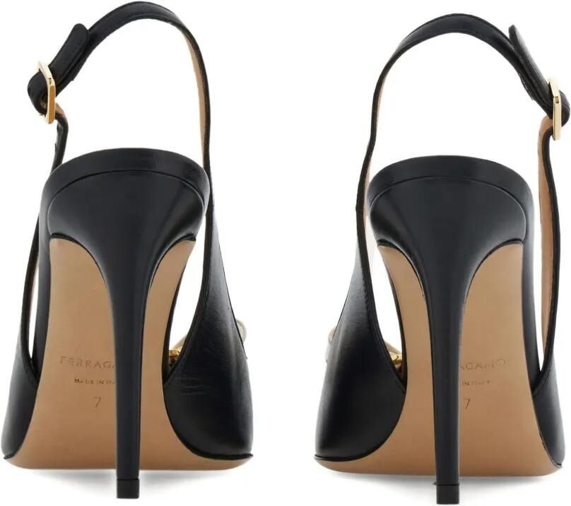 Ferragamo Slingback pumps met strikdetail Zwart - Foto 3