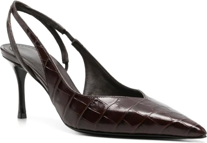 Ferragamo Slingback sneakers met hak Bruin - Foto 2