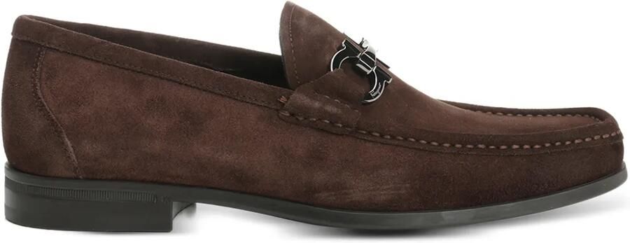 Ferragamo Slip-on schoenen met detail Bruin