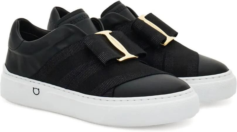Ferragamo Slip-on sneakers met maxi-strikdetail Zwart - Foto 5