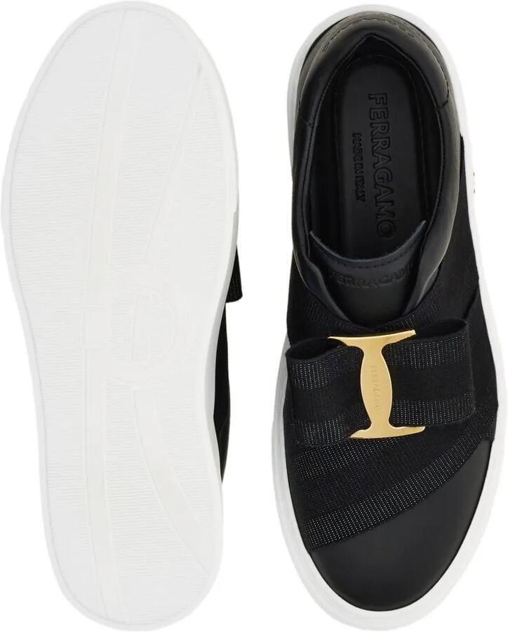 Ferragamo Slip-on sneakers met maxi-strikdetail Zwart - Foto 2
