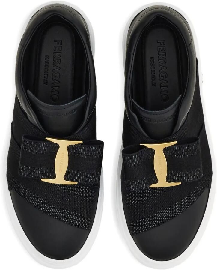 Ferragamo Slip-on sneakers met maxi-strikdetail Zwart - Foto 3