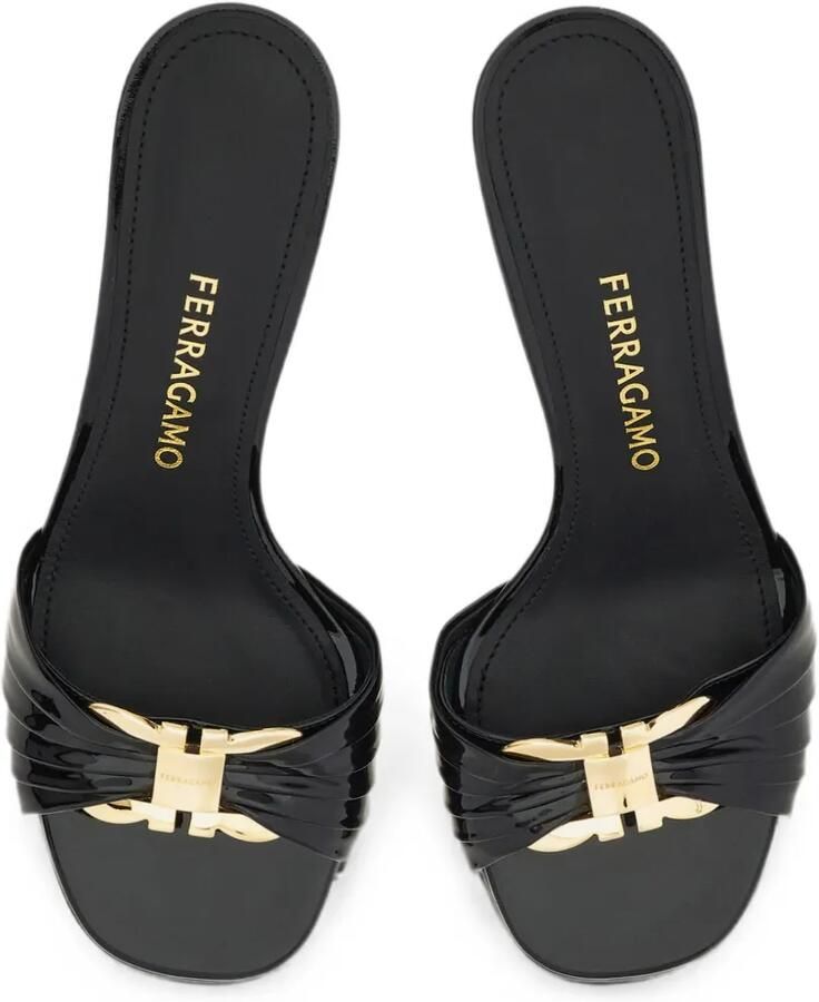 Ferragamo Slippers met Gancini-detail Zwart - Foto 2