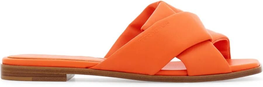 Ferragamo Slippers met geknoopt detail Oranje