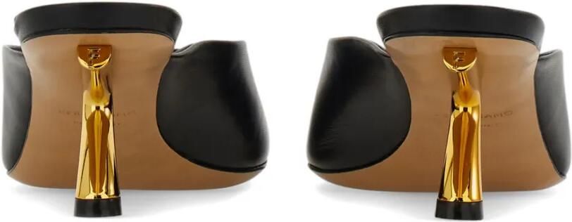 Ferragamo Slippers met S-vormige hak Zwart - Foto 5