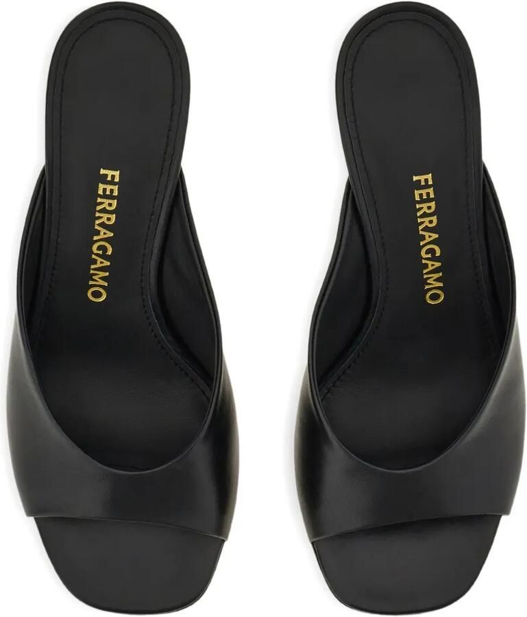Ferragamo Slippers met S-vormige hak Zwart - Foto 2