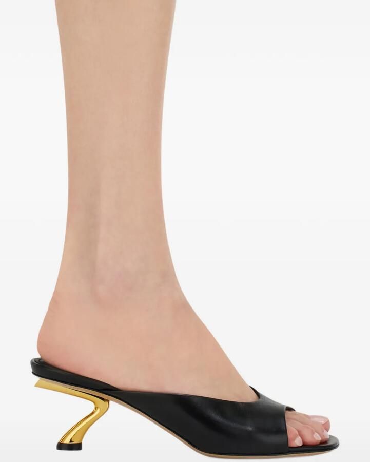 Ferragamo Slippers met S-vormige hak Zwart - Foto 3