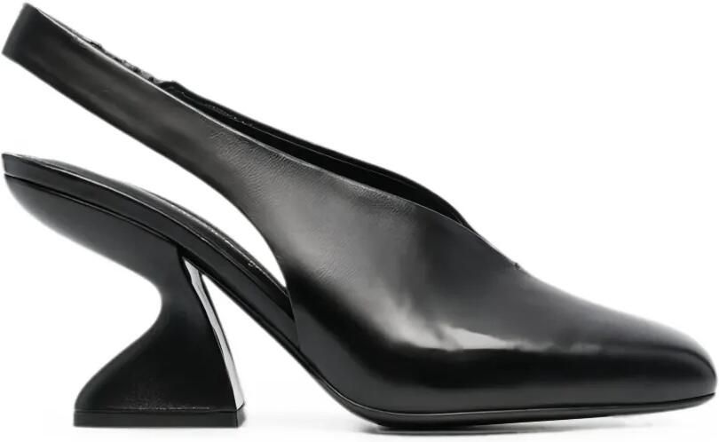 Ferragamo Sloane pumps met sculpturale hak Zwart