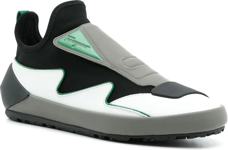 Ferragamo Sneakers met colourblocking Zwart