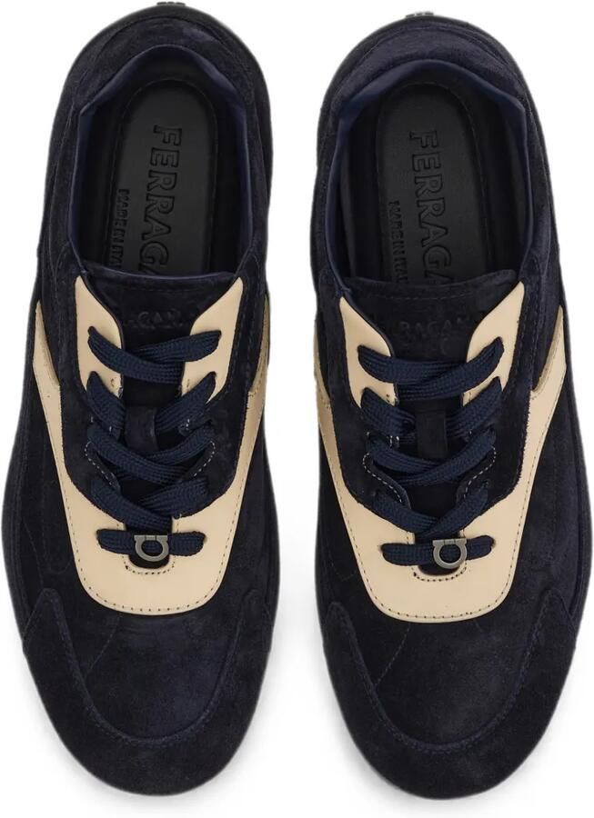 Ferragamo Sneakers met gancini-plakkaat en vlakken Blauw