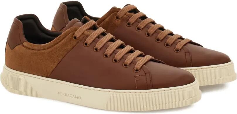 Ferragamo Sneakers met geborduurde vlakken Bruin - Foto 5