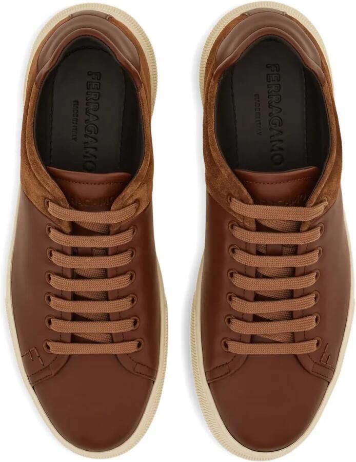 Ferragamo Sneakers met geborduurde vlakken Bruin - Foto 3