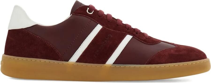 Ferragamo Sneakers met suède vlakken Rood