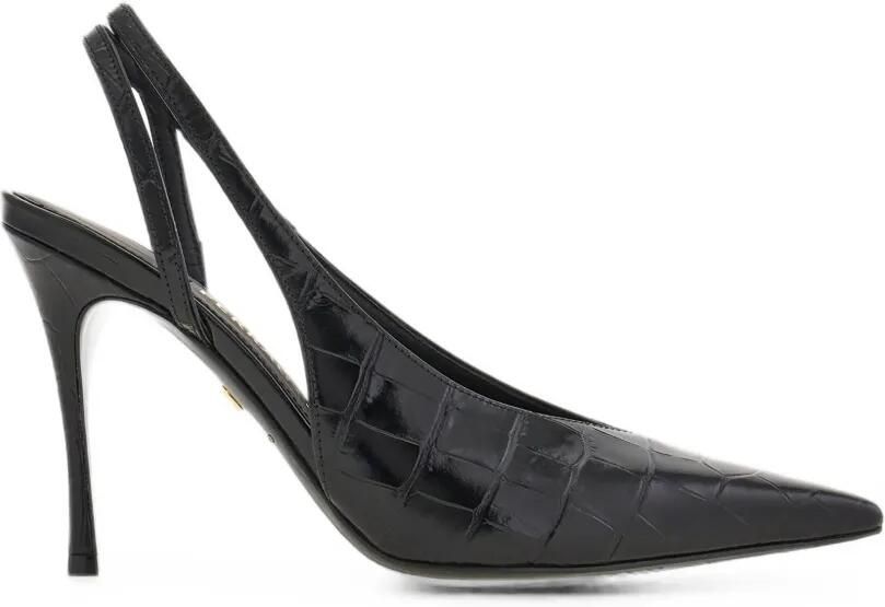 Ferragamo Stiletto slingback pumps Zwart