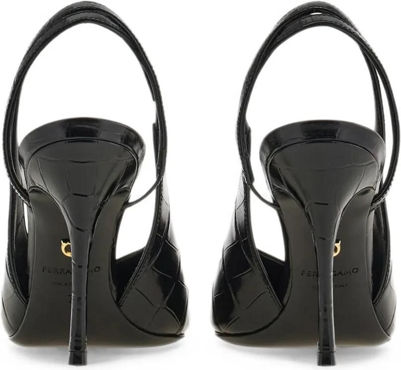 Ferragamo Stiletto slingback pumps Zwart - Foto 2