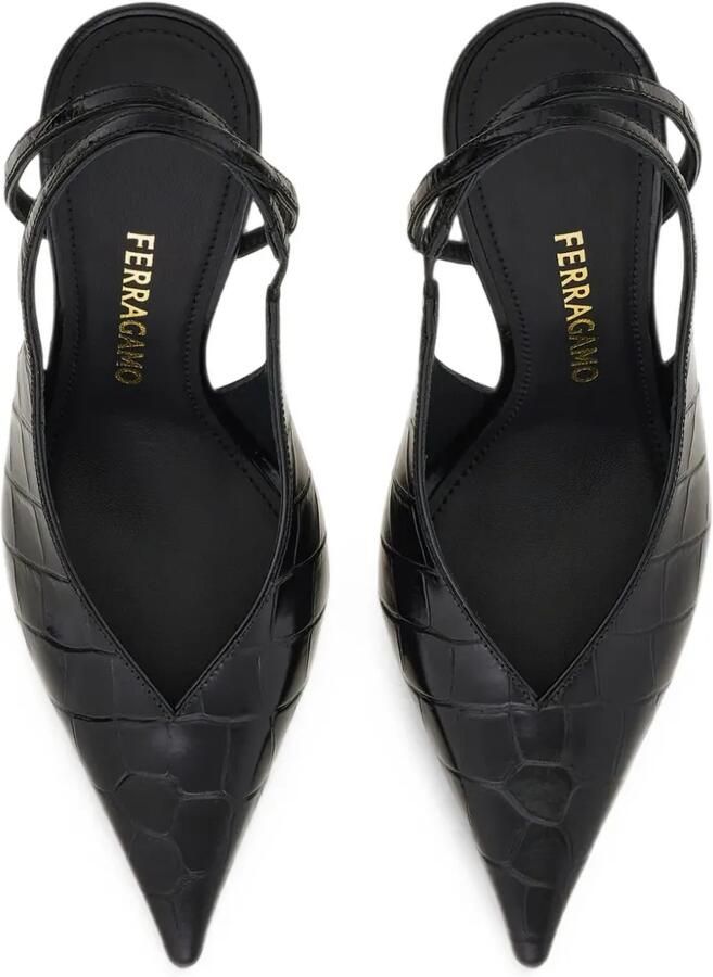Ferragamo Stiletto slingback pumps Zwart - Foto 3
