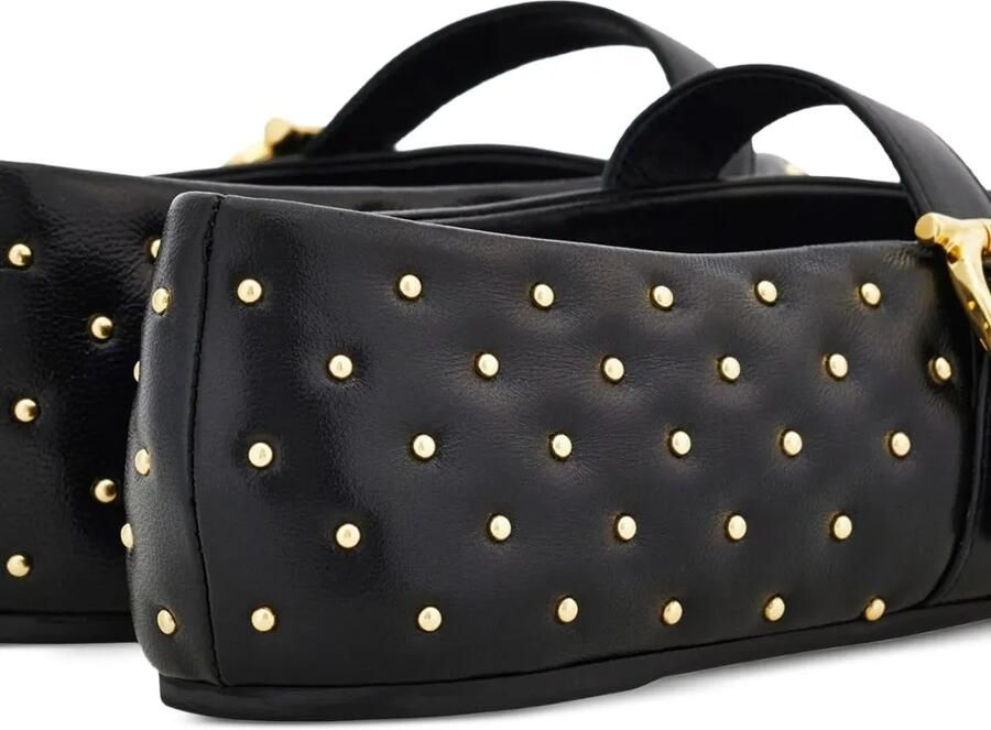 Ferragamo Ballerina's met gespsluiting en studs Zwart - Foto 2
