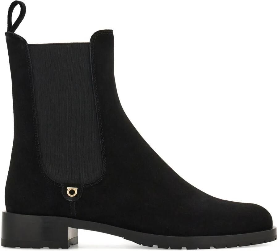 Ferragamo Suède Chelsea laarzen Zwart