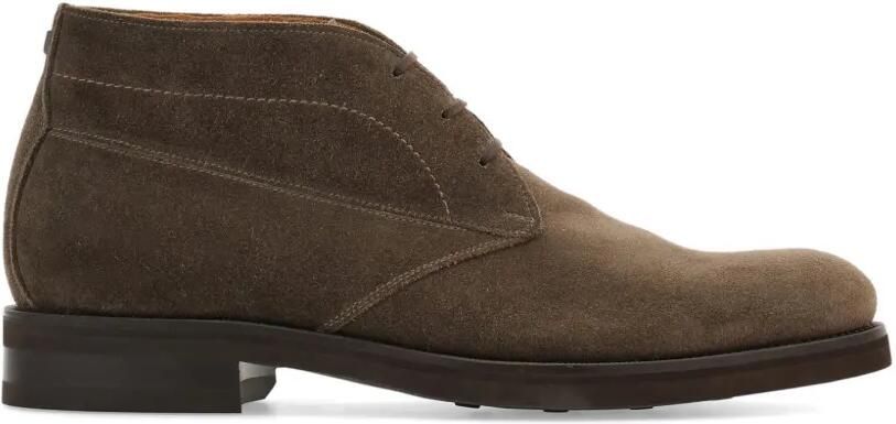 Ferragamo Suède enkellaarzen Bruin