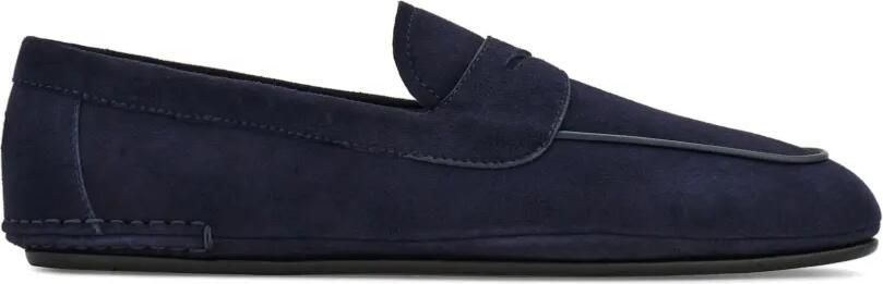 Ferragamo Suède loafers Blauw