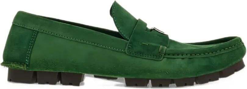 Ferragamo Suède loafers Groen