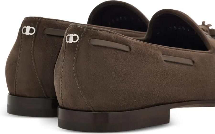 Ferragamo Suède loafers met kwastjes Bruin - Foto 4