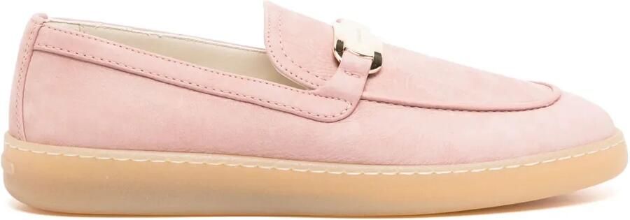Ferragamo Suède loafers Roze