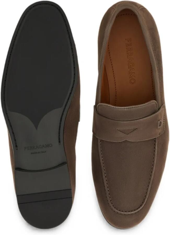 Ferragamo Tiberio suède loafers Bruin - Foto 3