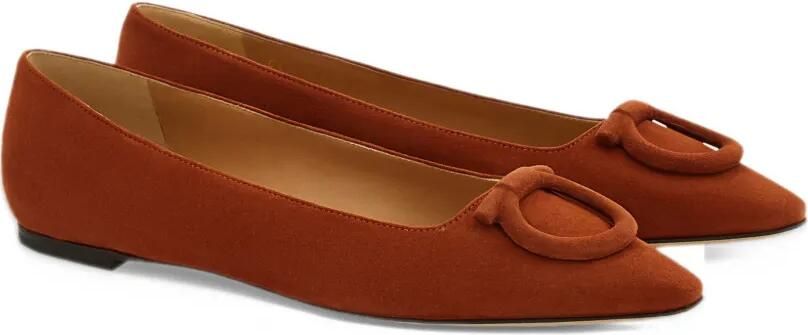 Ferragamo tonal maxi Gancini ballet flat Oranje - Foto 2