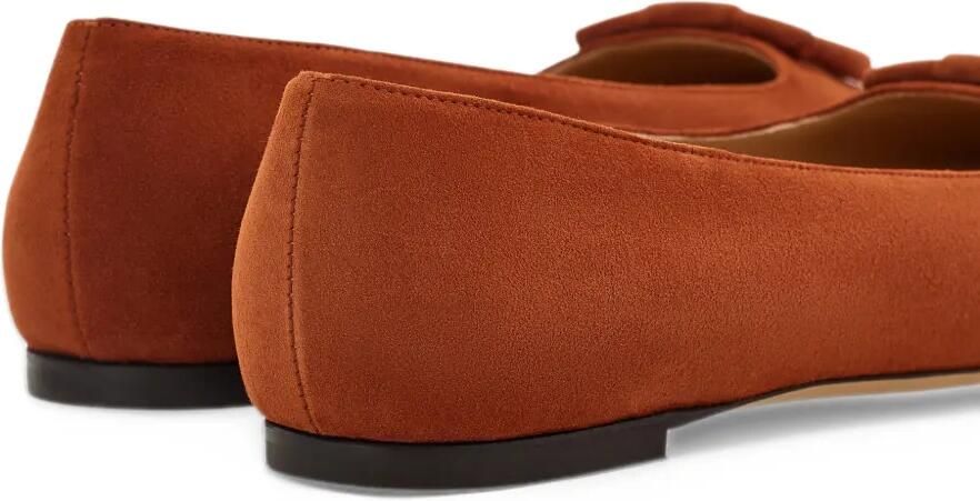 Ferragamo tonal maxi Gancini ballet flat Oranje - Foto 4