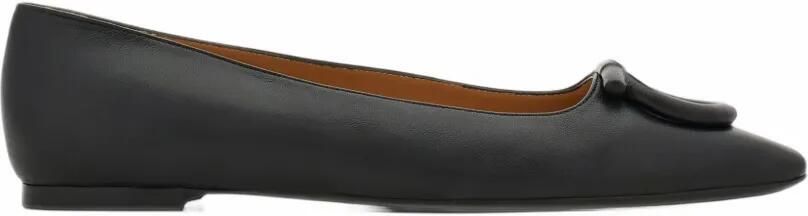 Ferragamo Tonal maxi Gancini ballet flat Zwart