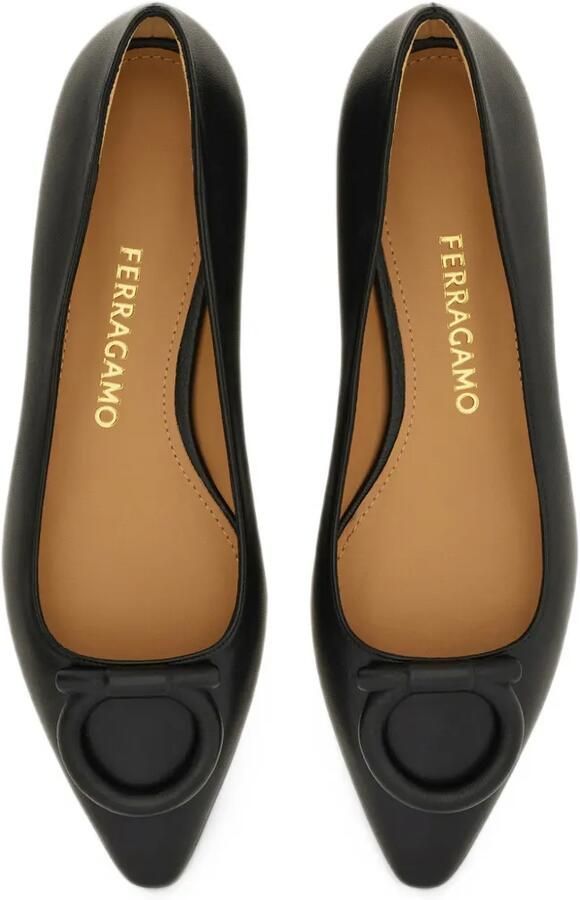 Ferragamo Tonal maxi Gancini ballet flat Zwart - Foto 2