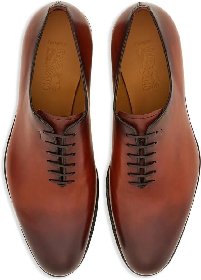 Ferragamo Tramezza Oxford schoenen met effen neus Bruin - Foto 4