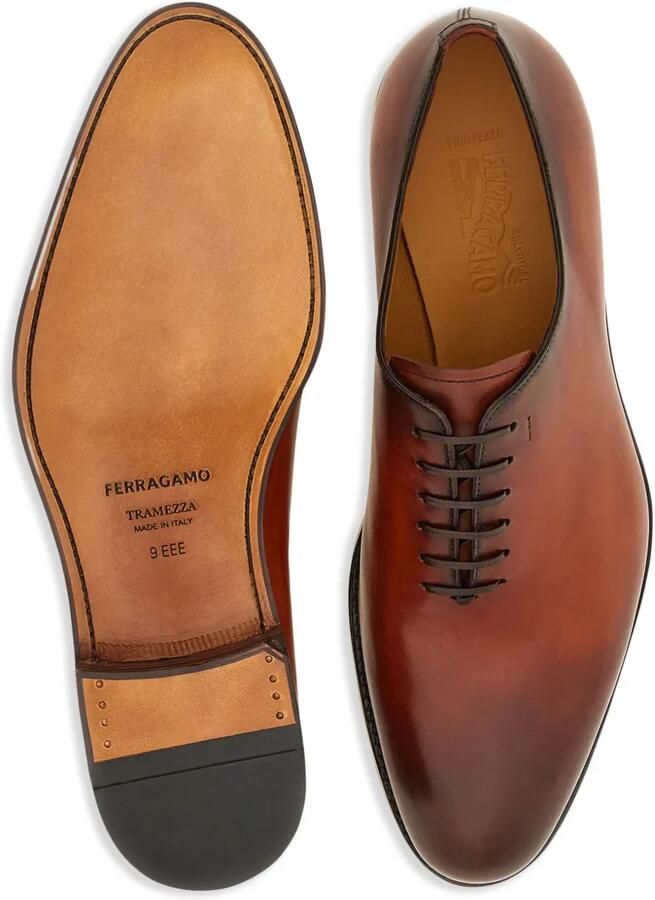 Ferragamo Tramezza Oxford schoenen met effen neus Bruin - Foto 3