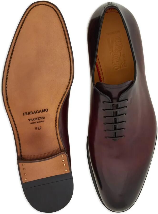 Ferragamo Tramezza Oxford schoenen met effen neus Rood - Foto 4
