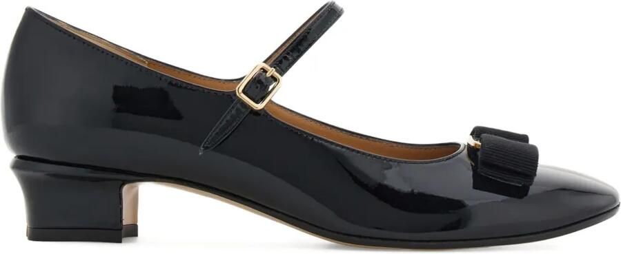Ferragamo Vara Bow Mary Jane pumps met strik-detail Zwart