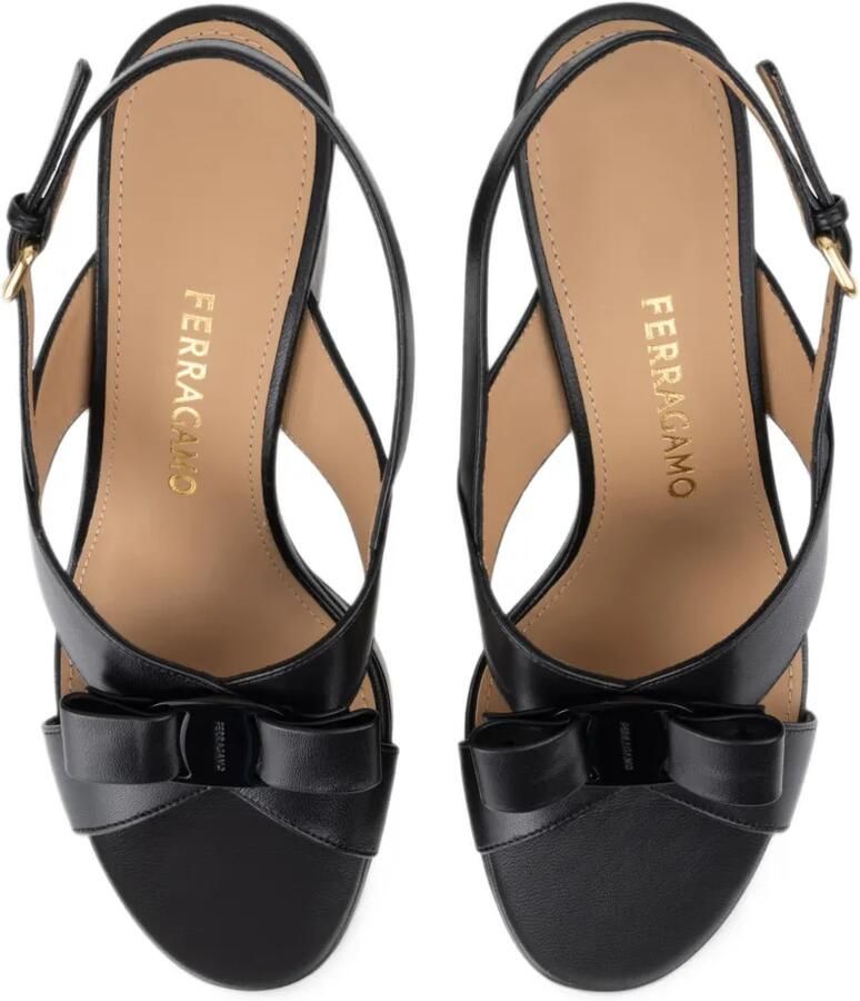 Ferragamo Vara bow platform sandals Zwart - Foto 2