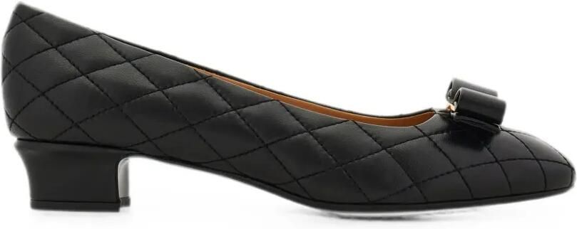 Ferragamo Vara gewatteerde pumps met strik Zwart
