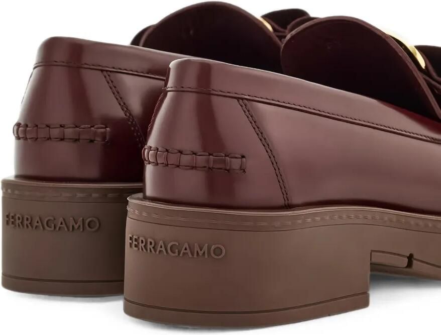 Ferragamo Vara loafers met chunky zool Rood - Foto 4