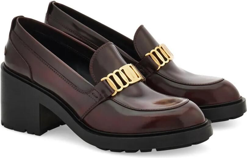 Ferragamo Vara loafers met ketting Rood - Foto 3