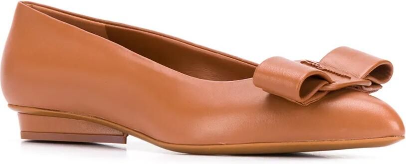 Ferragamo Vara pumps met strik Bruin - Foto 4