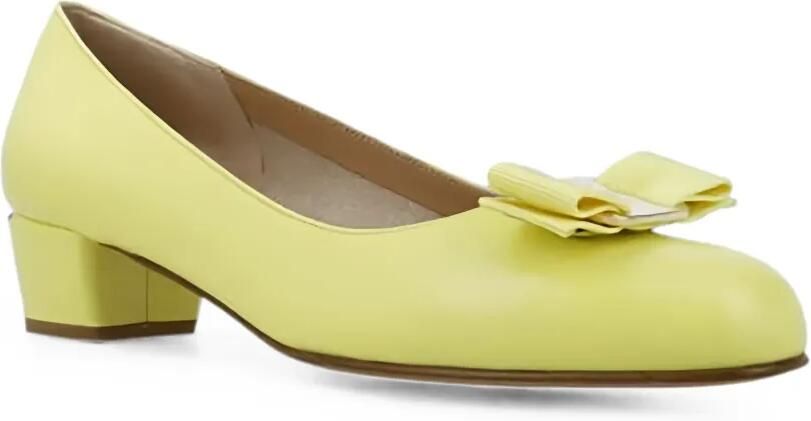 Ferragamo Vara pumps met strik Geel - Foto 2
