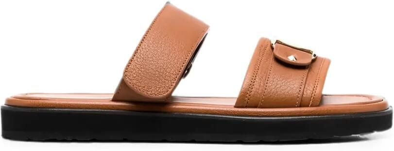 Ferragamo Vara sandalen met klittenband Bruin