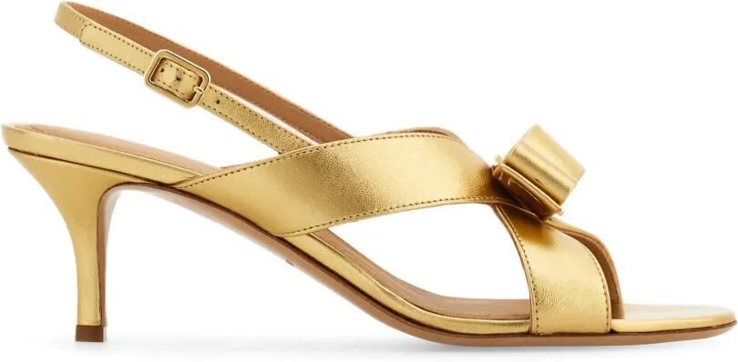 Ferragamo Vara sandalen met strik Goud