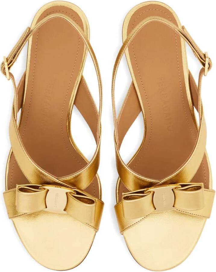 Ferragamo Vara sandalen met strik Goud - Foto 3