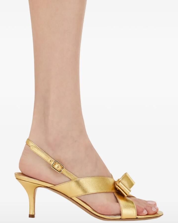 Ferragamo Vara sandalen met strik Goud - Foto 2