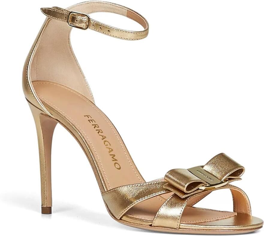 Ferragamo Vara sandalen met strik Goud - Foto 2